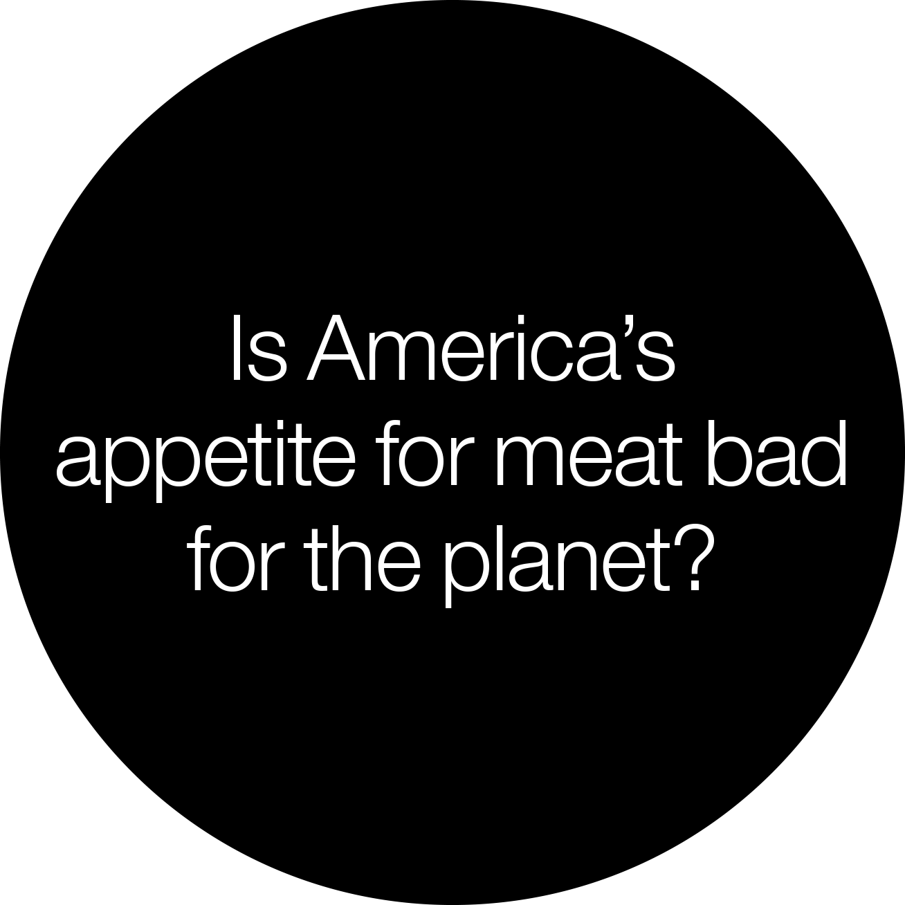 Is America's appetite for meat bad for the planet?